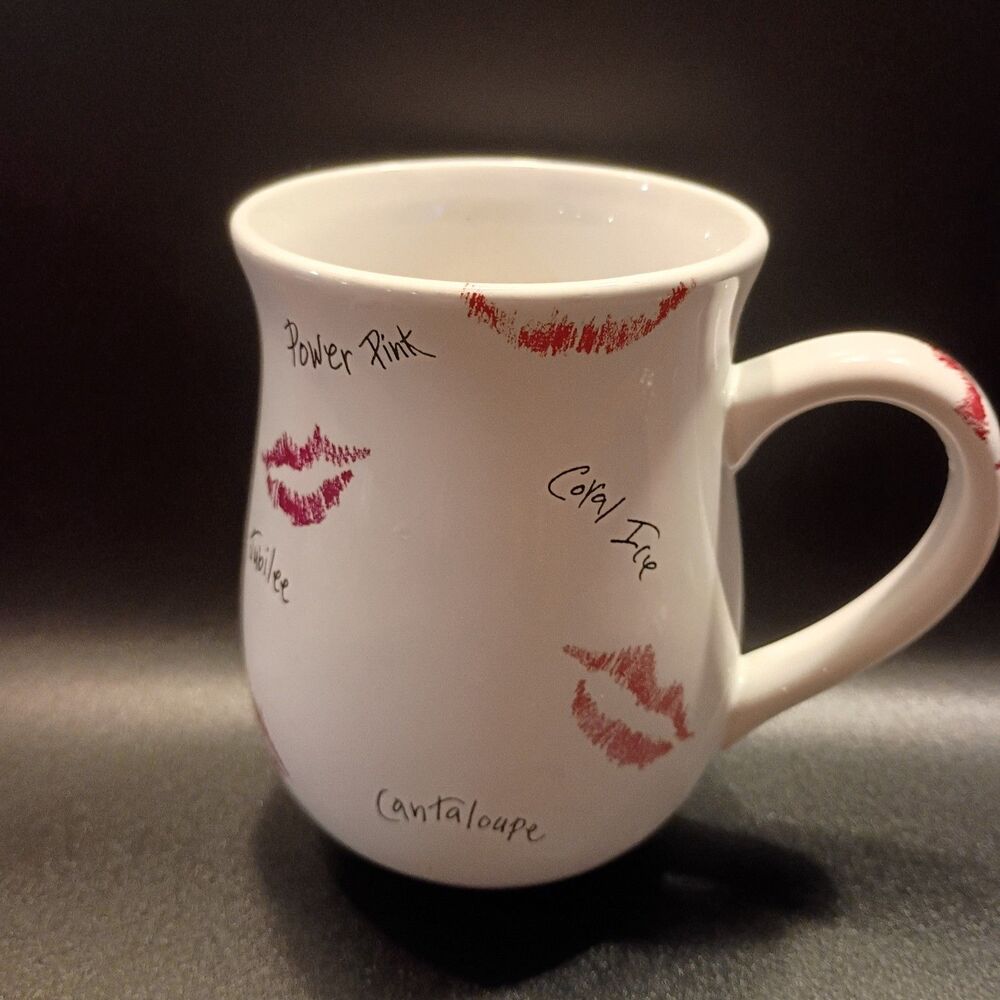 Mary Kay lipstick shades kisses coffee mug